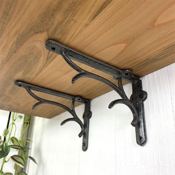 2個セット アイアンブラケット アイアン棚受け アンティーク レトロ