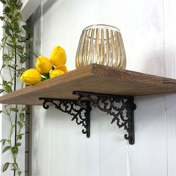 2個セット アイアン ブラケット 棚受け インダストリアル おしゃれ