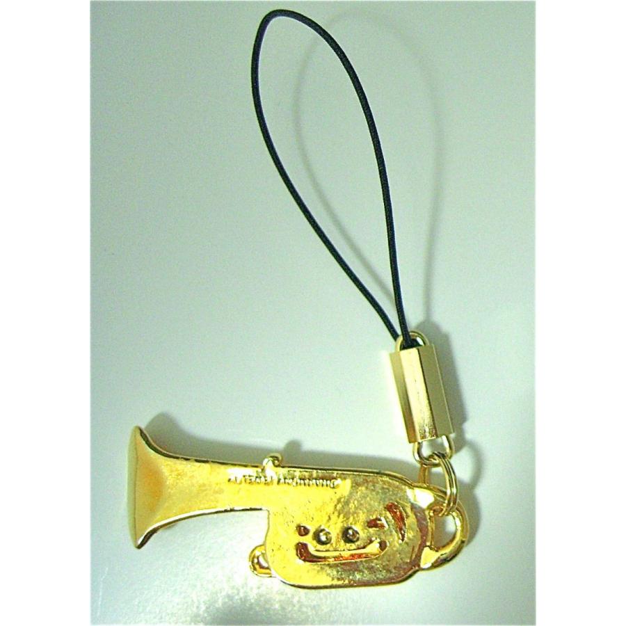 ミラフォン チューバ ゴールド (キーホルダー 携帯ストラップ ピン) Mirafone Tuba Keychain Pin 573G音楽