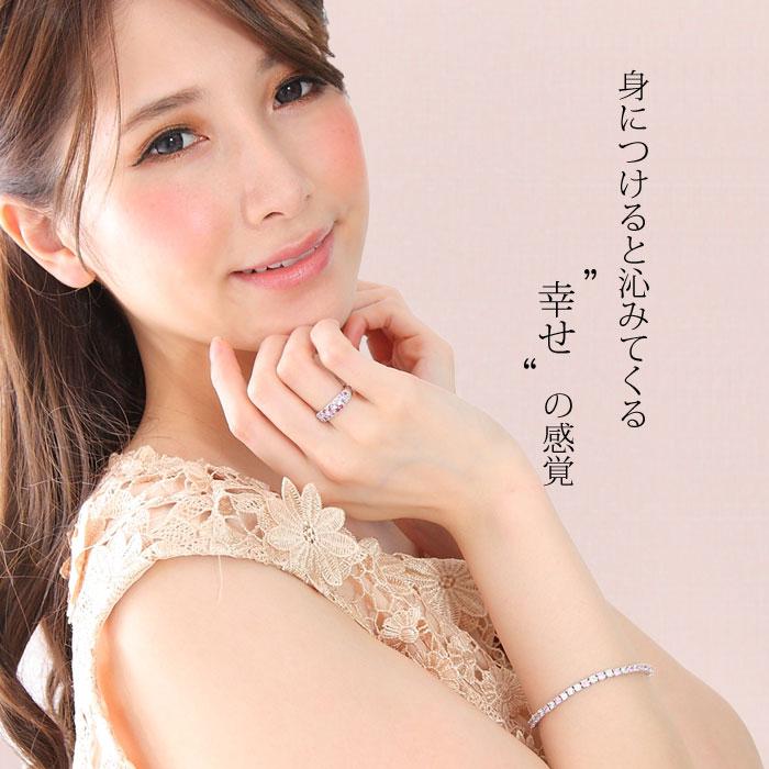 ブレスレット レディース 50 40代 メンズ ブランド テニス プラチナ 仕上  誕生日  母の日 プレゼント 女性 ギフト ピンク カラ―の画像