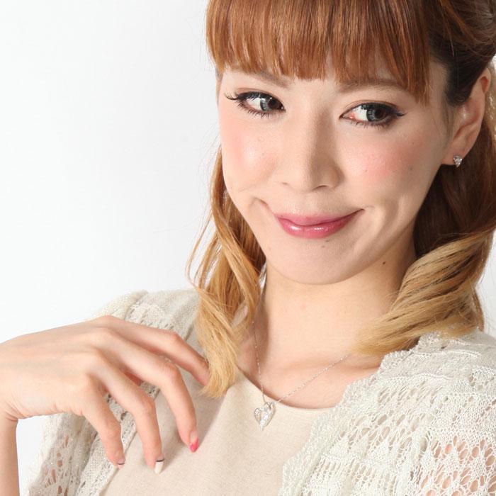 ネックレス レディース 50 40代 プラチナ 仕上 ハート 20代 CZダイヤ シルバー 誕生日 母の日 プレゼント 女性 彼女 プリンセス オープンハート_6