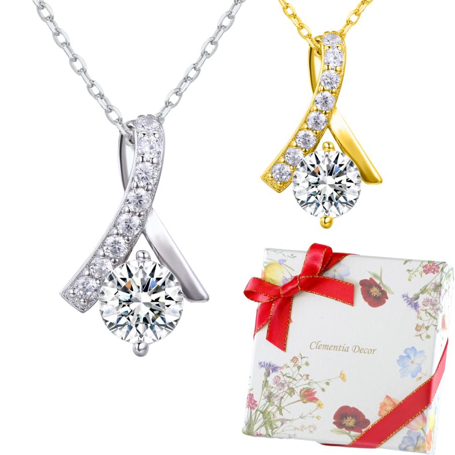 絶対一番安い ネックレス レディース リボン ネックレス スワロフスキー ジルコニア 成人式 プレゼント 女性 誕生日 プレゼント 彼女 妻 結婚記念日 人気 B 国内最安値 Smdc Me