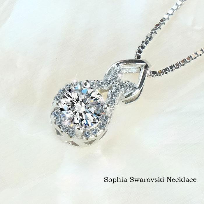 EPOCA スワロフスキー　ネックレス ネックレス 合計2カラット スワロフスキージルコニア 大粒