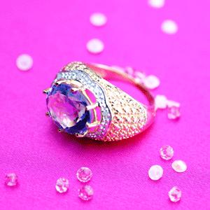 指輪 レディース リング 50代 40代 誕生日 母の日 プレゼント  女性  ゴールド アメジスト ダイヤモンド アメイジング K10YGの画像