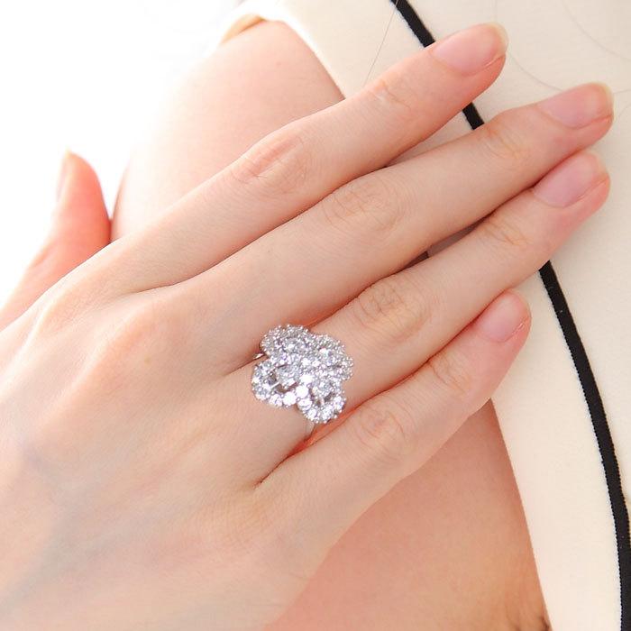 ネックレス ピアス リング セット 指輪 プラチナ 仕上 アレルギー対応 誕生日 結婚記念日 誕生日 母の日 プレゼント  女性  マリリン フラワーの画像