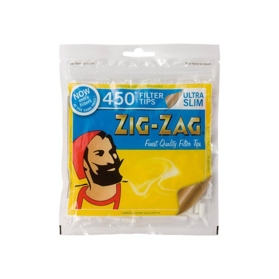 ZIG ZAG ジグザグ ウルトラスリム フィルター １袋 450個入り 手巻きタバコ スモーキング｜clenu233｜02