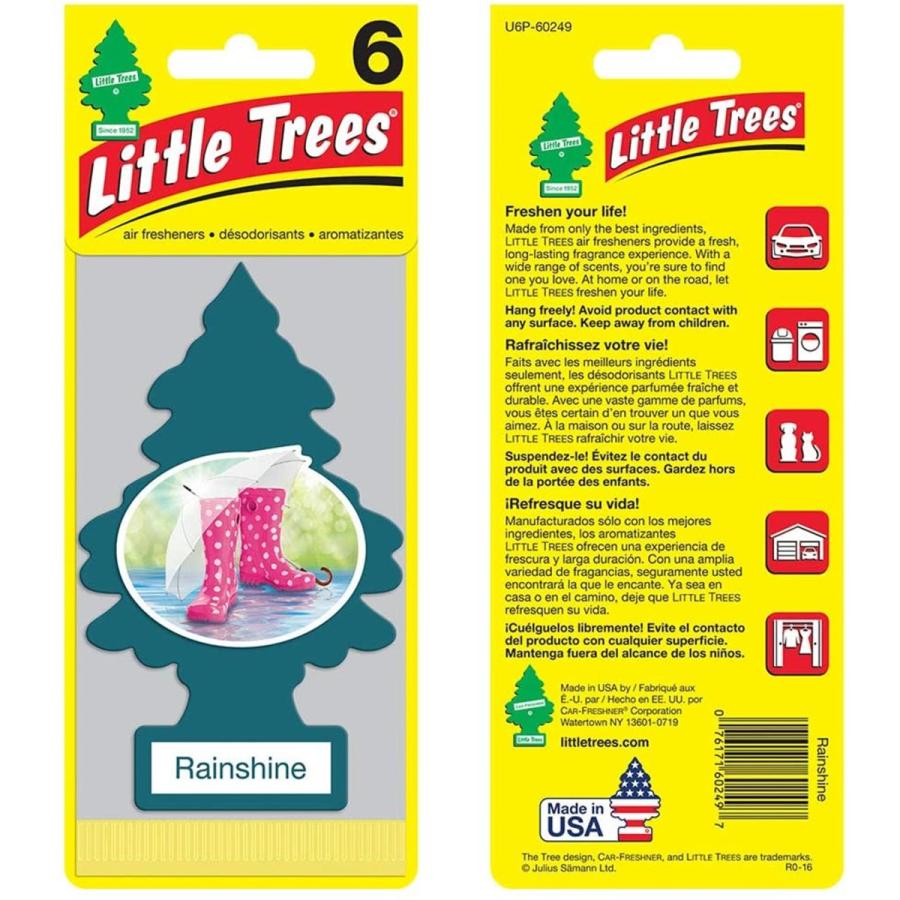 ランキング上位のプレゼント Little Trees リトルツリー レインシャイン 6枚組 エアフレッシュナー 芳香剤 カー用品