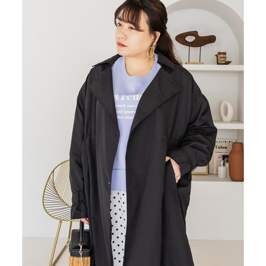 大きいサイズ レディース キャンディスリーブオーバーサイズナイロンコート A1z 大きいサイズ専門店 Clette 通販 Yahoo ショッピング