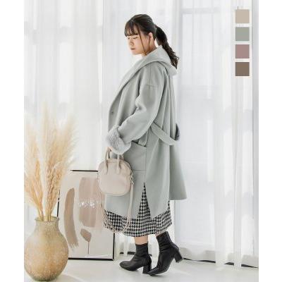 大きいサイズ レディース Cletteオリジナル ベルト付きフードロングコート A1z 大きいサイズ専門店 Clette 通販 Yahoo ショッピング