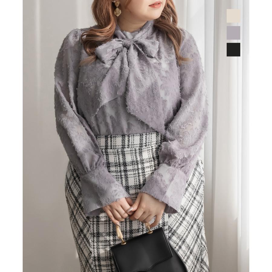 大きいサイズ レディース CLETTEオリジナル☆リボンタイ付き 大きいサイズ レディース CLETTEオリジナル☆リボンタイ付き