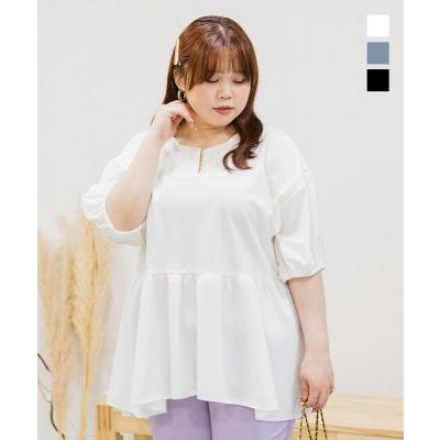 大きいサイズ レディース CLETTEオリジナル☆パール使いカットジョー