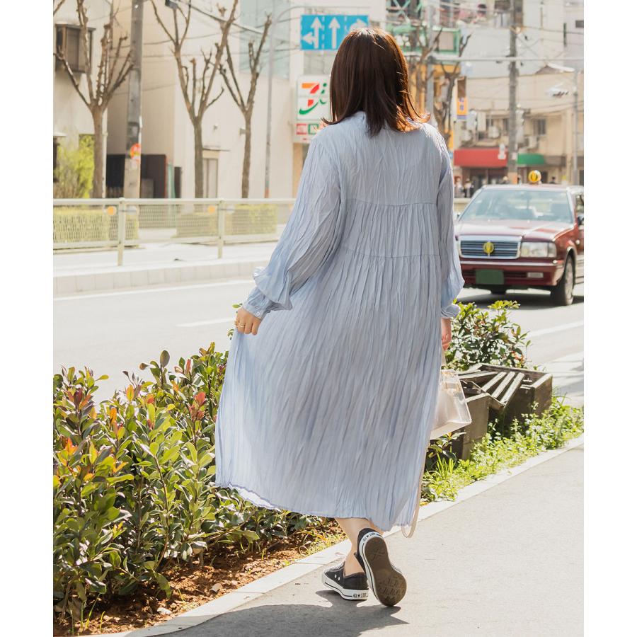 ワンピース しわ加工 Vネック フレア レディース しわ裾 ゆったり フレアワンピース ロング Tnaco9alkz ファッション Windowrevival Co Nz