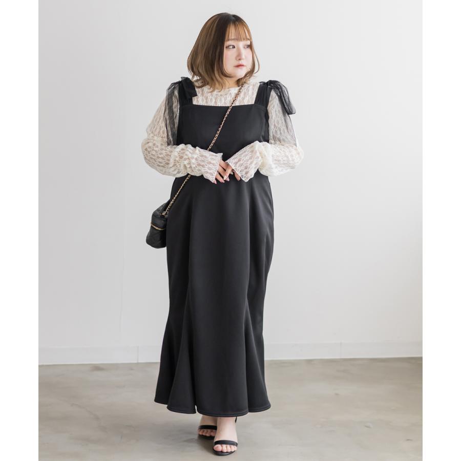大きいサイズ レディース CLETTE オリジナル チュール リボン