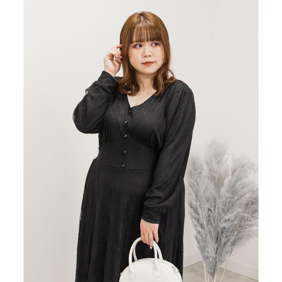 大きいサイズ レディース CLETTEオリジナル☆総レースVネック 大きいサイズ レディース CLETTEオリジナル☆総レースVネック