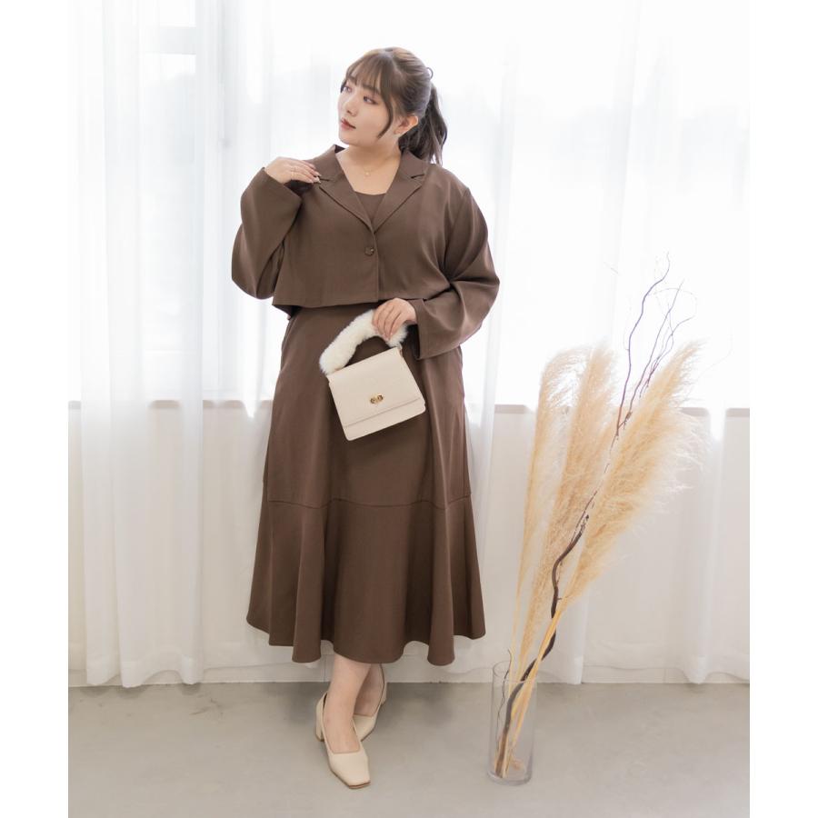 大きいサイズ レディース CLETTEオリジナル☆ショートジャケットセット