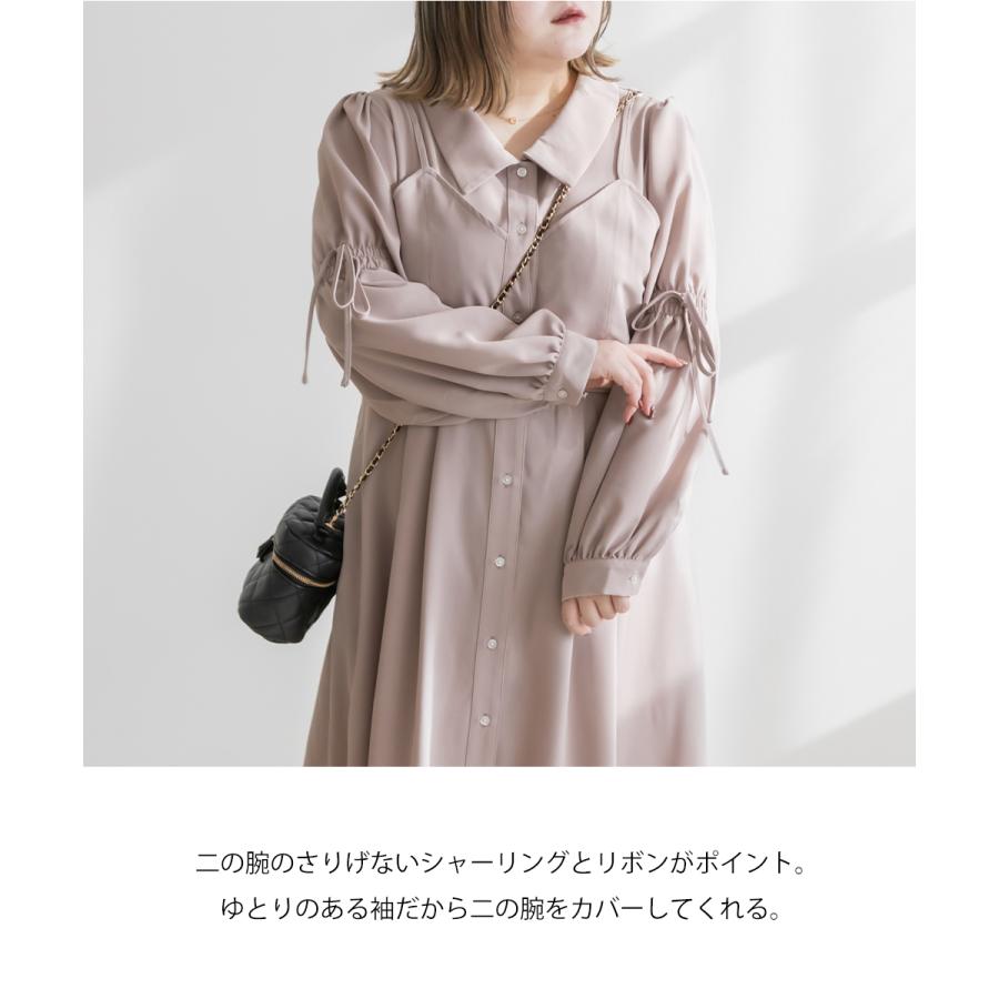 大きいサイズ レディース CLETTEオリジナル☆レイヤード風シャツ