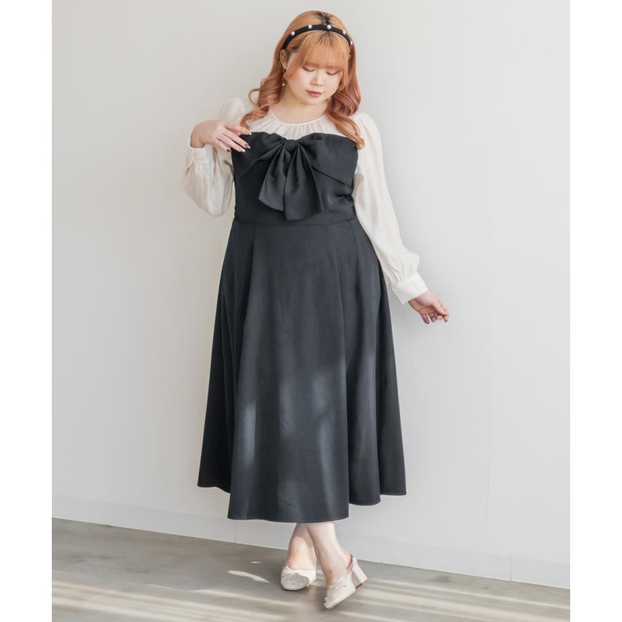 大きいサイズ レディース CLETTEオリジナル☆レイヤード風リボン