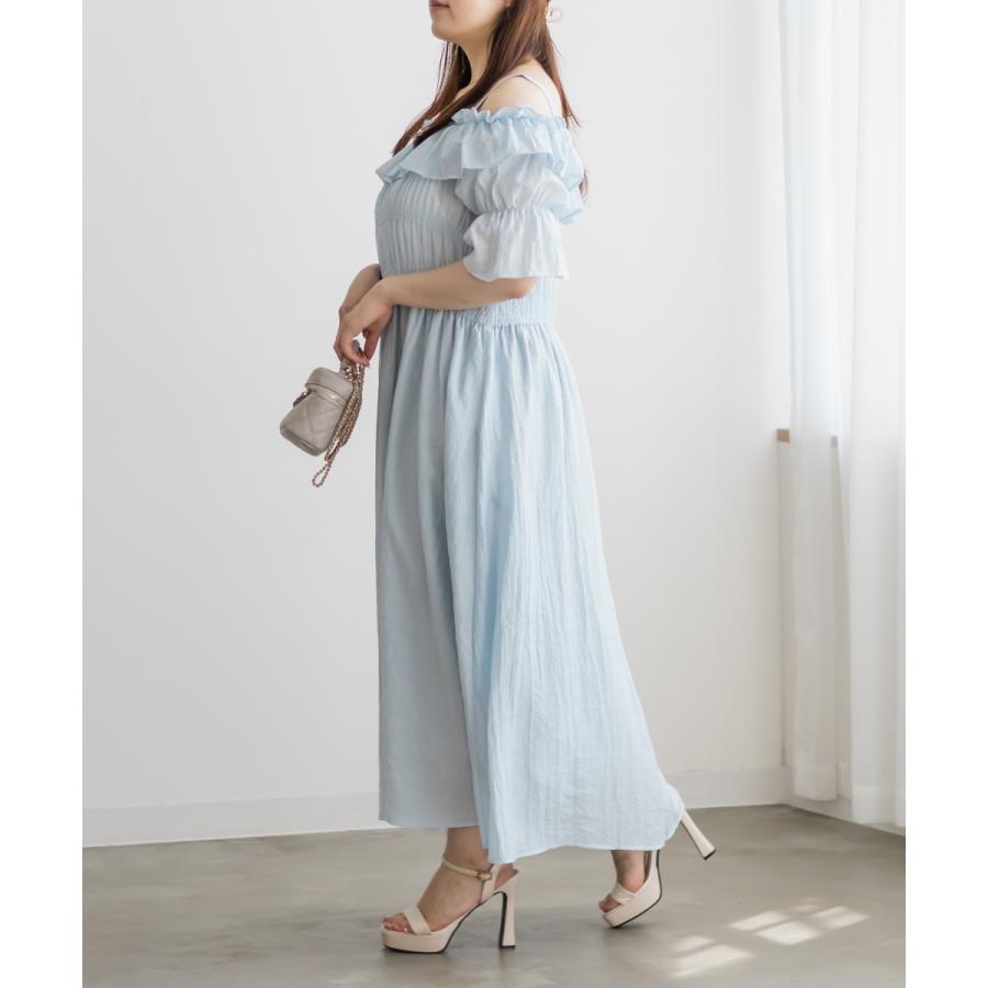 大きいサイズ レディース CLETTEオリジナル☆オフショルフリル