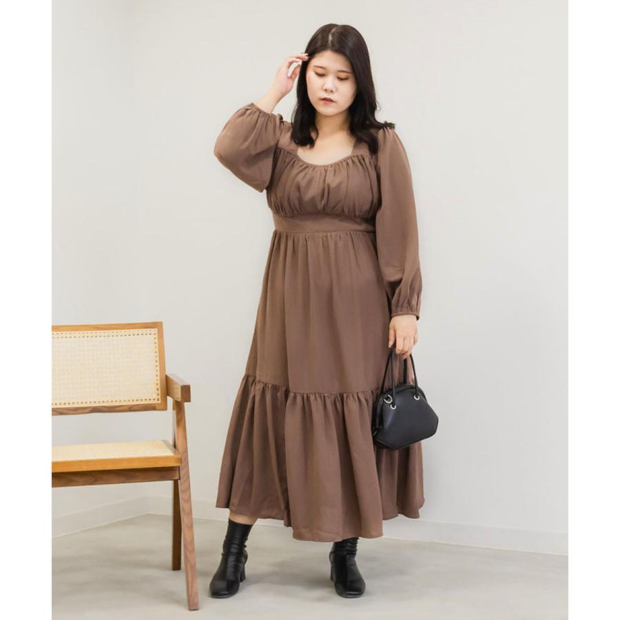 大きいサイズ レディース CLETTEオリジナル☆ギャザーデザイン