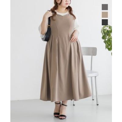 大きいサイズ レディース CLETTEオリジナル☆ハートネックジャンスカ