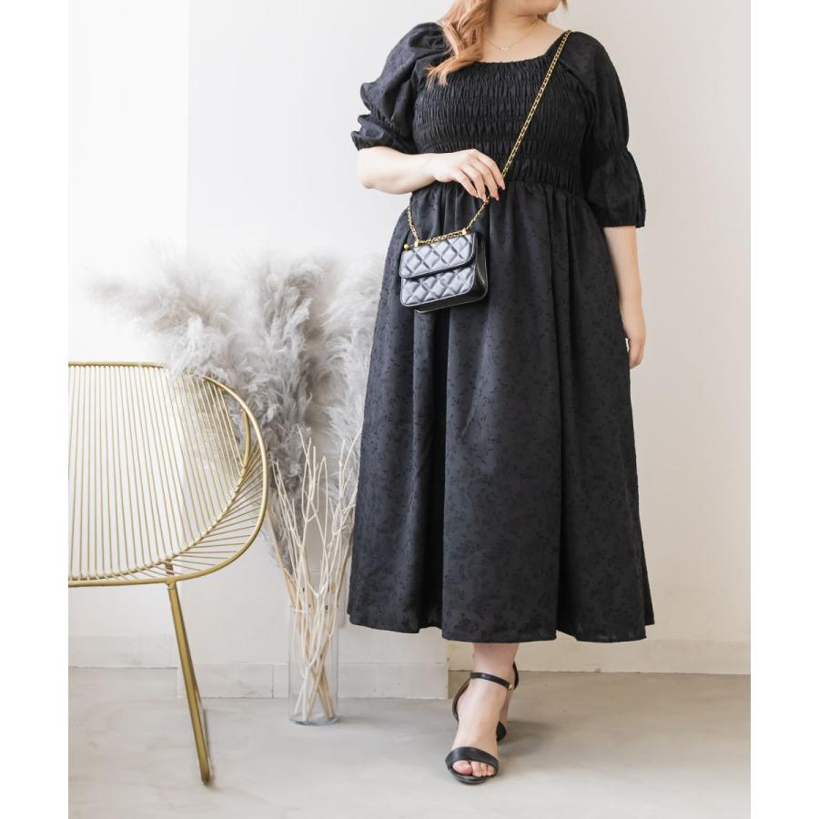 大きいサイズ レディース CLETTEオリジナル☆ジャガード花柄