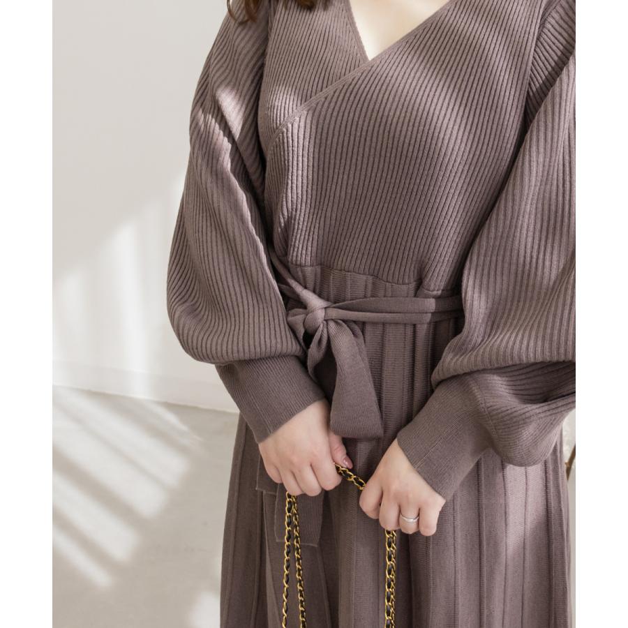 大きいサイズ レディース CLETTEオリジナル☆カシュクールニット