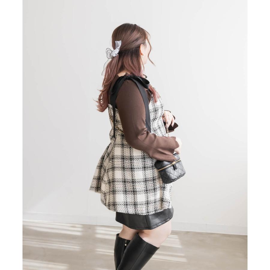 Bibiy ビビィ　ポンチョ　チドリ柄　チェック Bibiy ビビィ ポンチョ チドリ柄 チェック