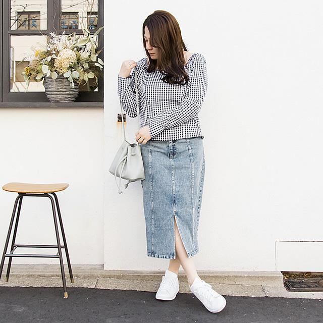 大きいサイズ レディース Cletteオリジナル フロントスリットタイトスカート E1z 大きいサイズ専門店 Clette 通販 Yahoo ショッピング