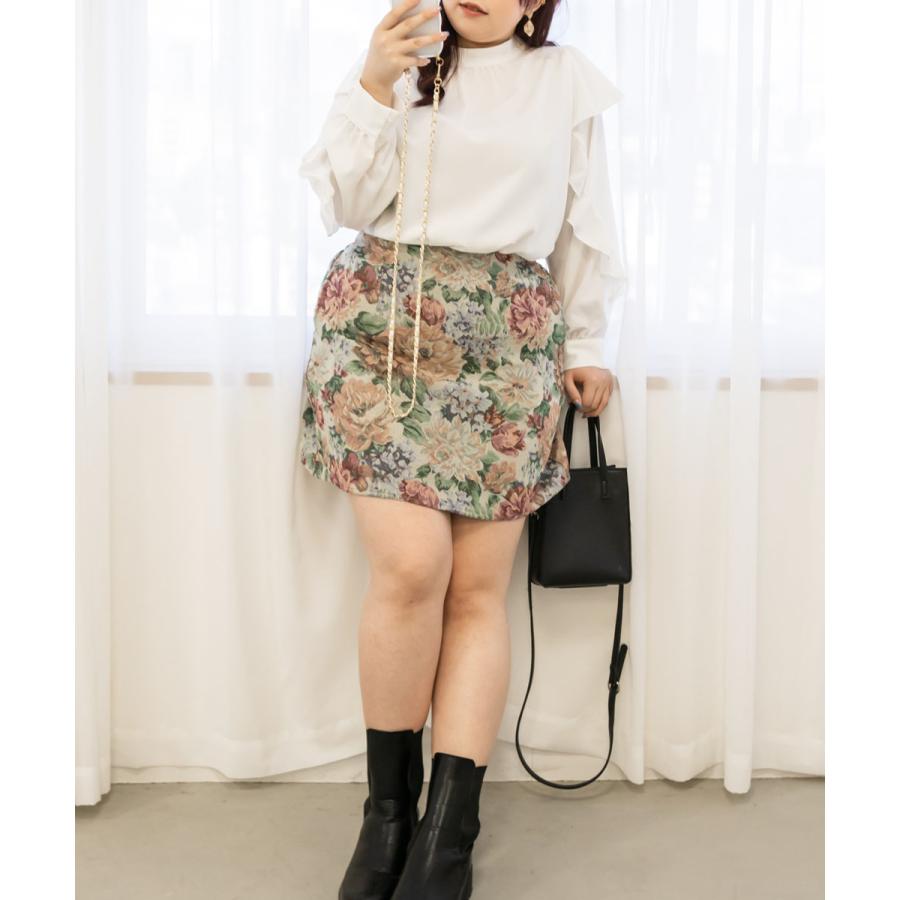 大きいサイズ レディース CLETTEオリジナル★ゴブラン台形スカート｜clette-online｜14