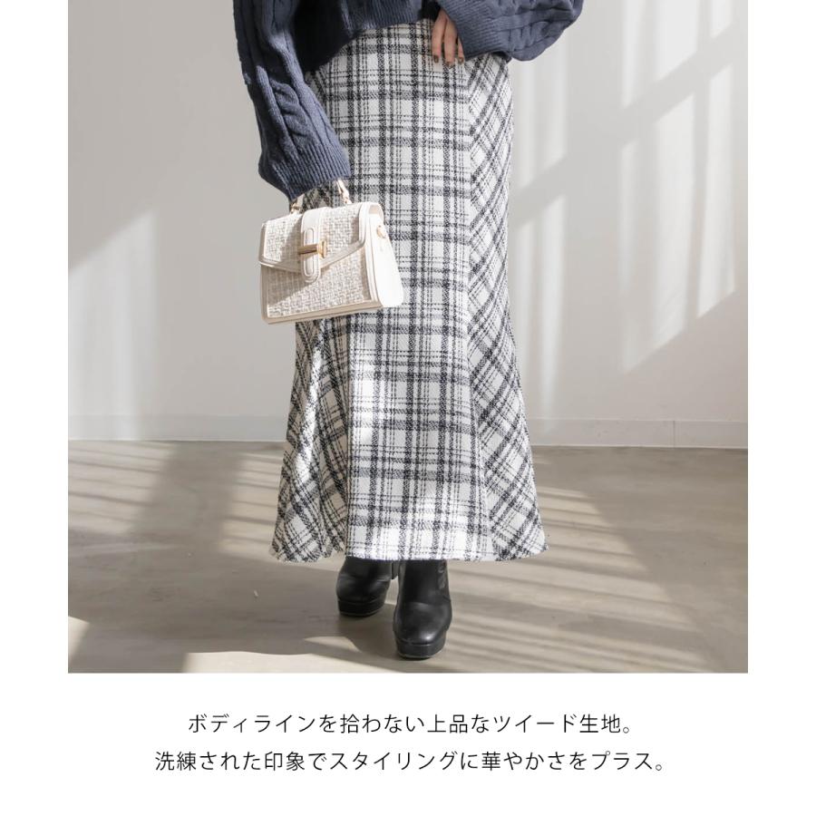 大きいサイズ レディース CLETTEオリジナル☆チェック柄ツイード