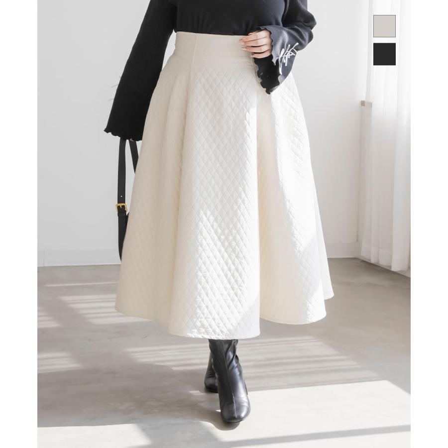 大きいサイズ レディース ダイヤ キルト ロング スカート 大きい