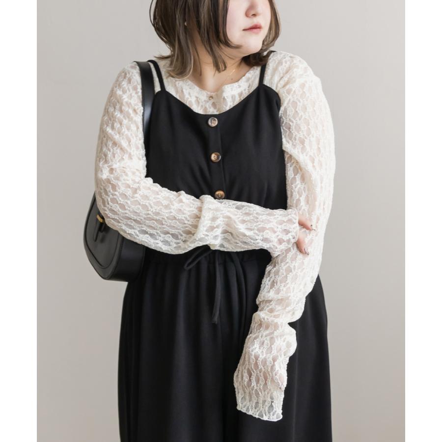 大きいサイズ レディース ボタンデザインサロペット サロペット 大きい