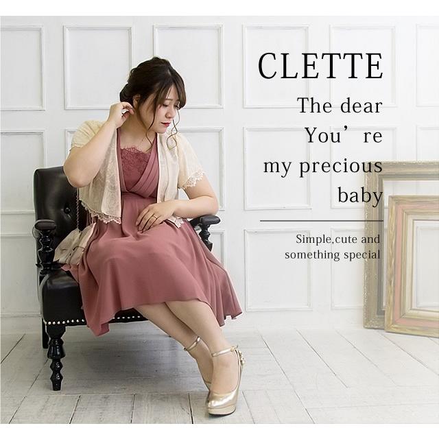 大きいサイズ レディース フロントプリーツデザインワンピースドレス｜clette-online｜08