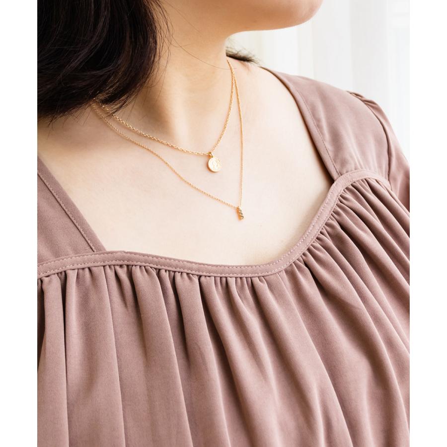 大きいサイズ レディース CLETTE オリジナル コイン ネックレス フリーサイズ ゴールド ポイント フェミニン アクセサリー トレンド