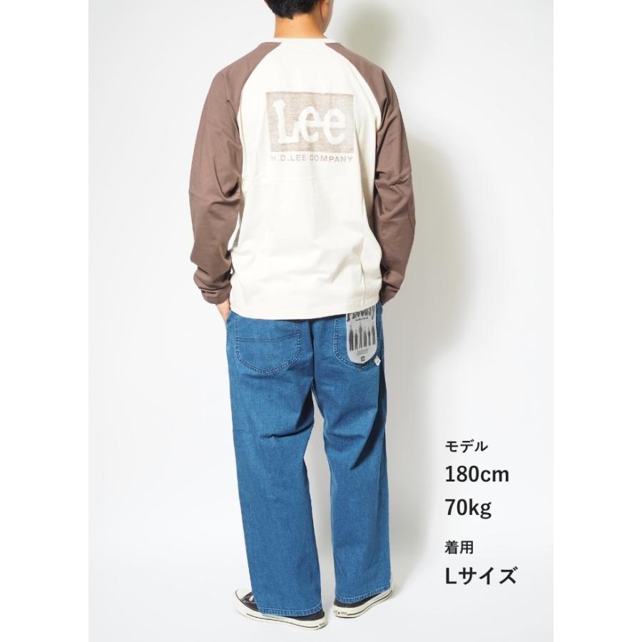 Lee（リー） ロンT 長袖 ラグラン バックプリント かすれロゴ (LT3210