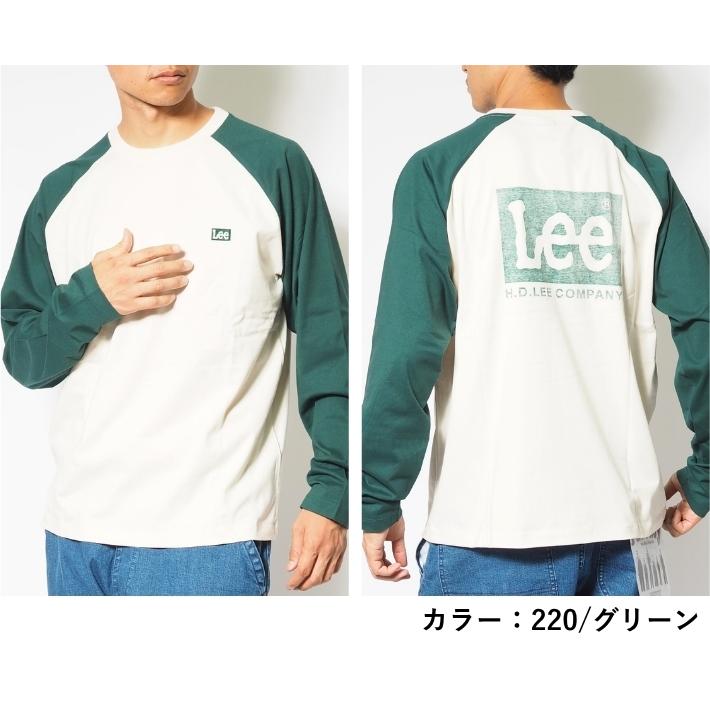 Lee（リー） ロンT 長袖 ラグラン バックプリント かすれロゴ (LT3210