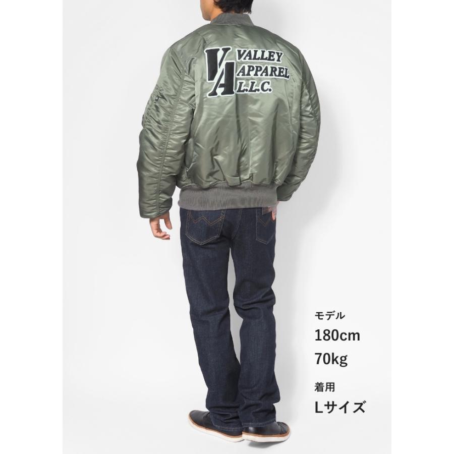 VALLEY APPAREL（バレイアパレル） MA-1 フライトジャケット ロゴ V.A.