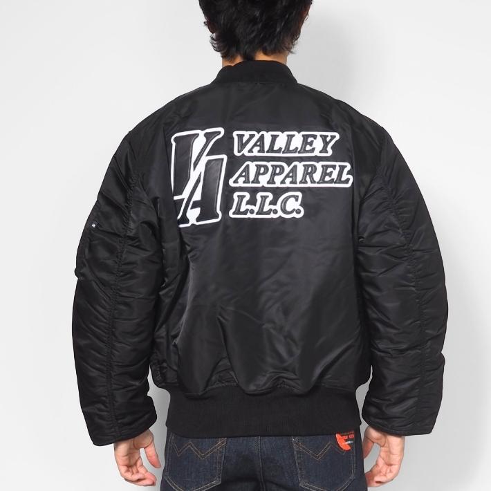 VALLEY APPAREL（バレイアパレル） MA-1 フライトジャケット ロゴ V.A.