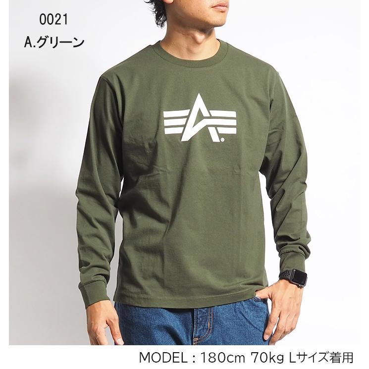 ALPHA INDUSTRIES アルファ インダストリーズ ロンT 長袖 Aマークプリント (TC1590-0001/TC1590-0021) メンズファッション ブランド | Alpha Industries | 03