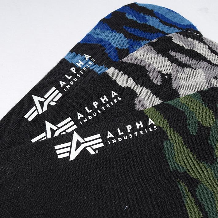 ALPHA INDUSTRIES アルファ インダストリーズ フットカバー 靴下 ソックス 3足組 3Pセット カモ柄 メンズファッション ブランド | Alpha Industries | 04