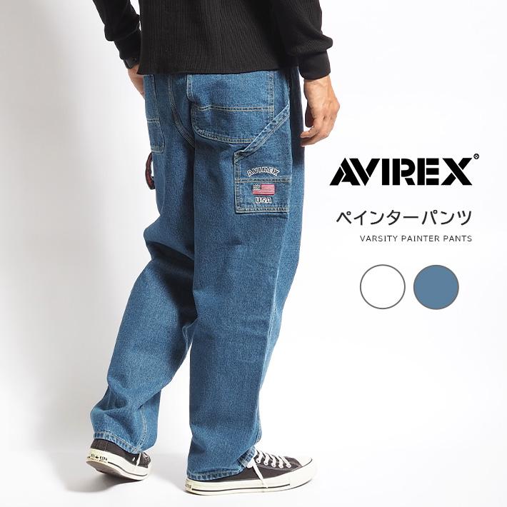デッドストック　AVIREX 　ペインターパンツ　デニムパンツ　34　インディゴ デッドストック AVIREX ペインターパンツ デニムパンツ 34