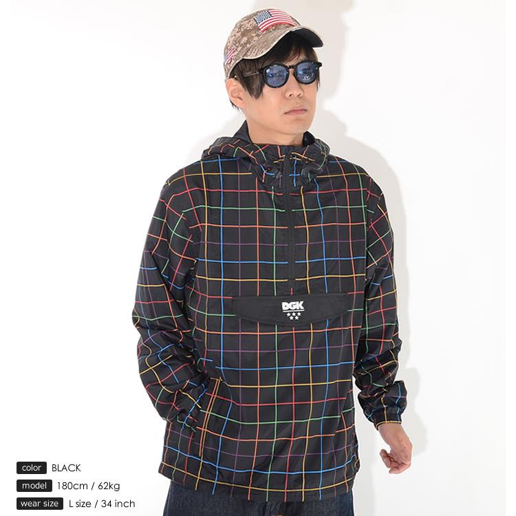 DGK ディージーケー ナイロンジャケット アノラック グラフチェック 