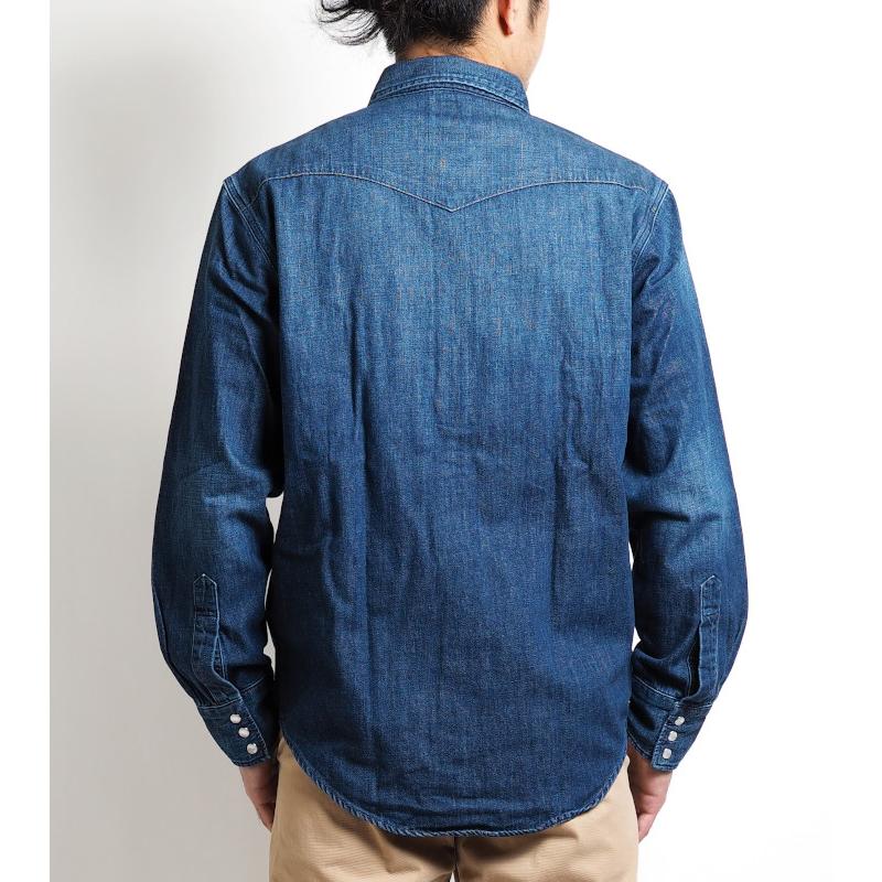 EDWIN（エドウィン） ウエスタンシャツ デニムシャツ 長袖 無地