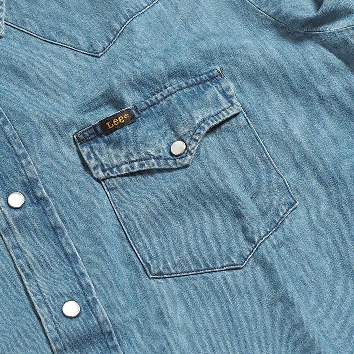 Lee（リー） デニムウエスタンシャツ デニムシャツ 長袖 (LM7234