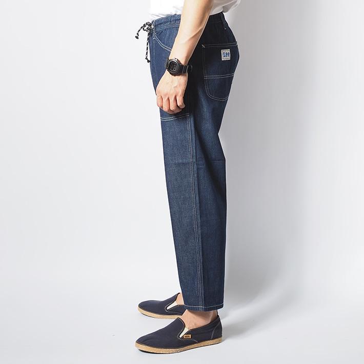 Hype-14 ボトム バギーデニム ローズボタン 革パッチ ワイドデニム