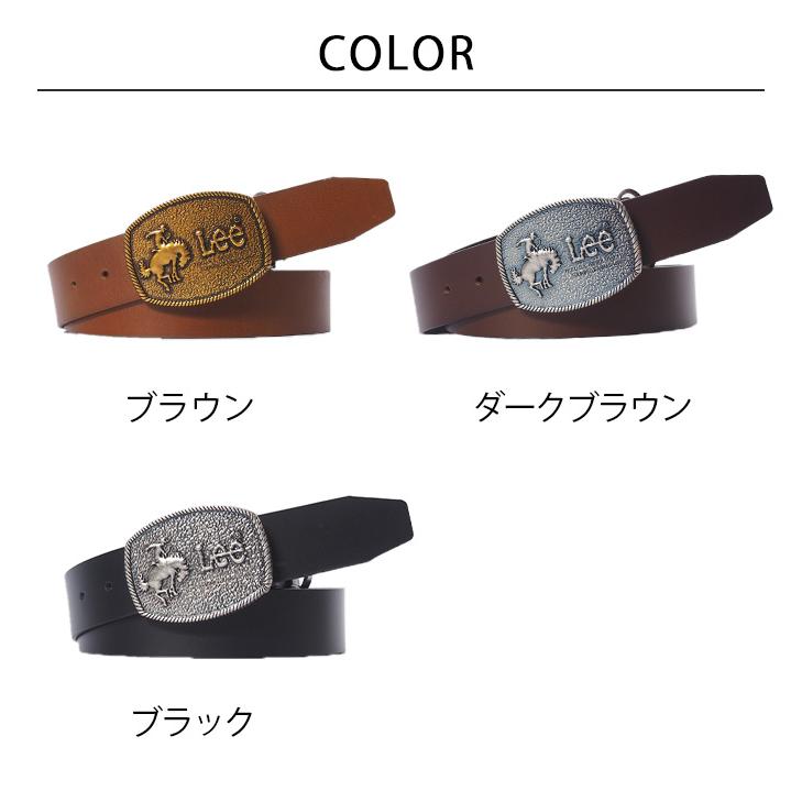 Lee（リー） レザーベルト 38mm 本革 カウボーイ バックル 牛革