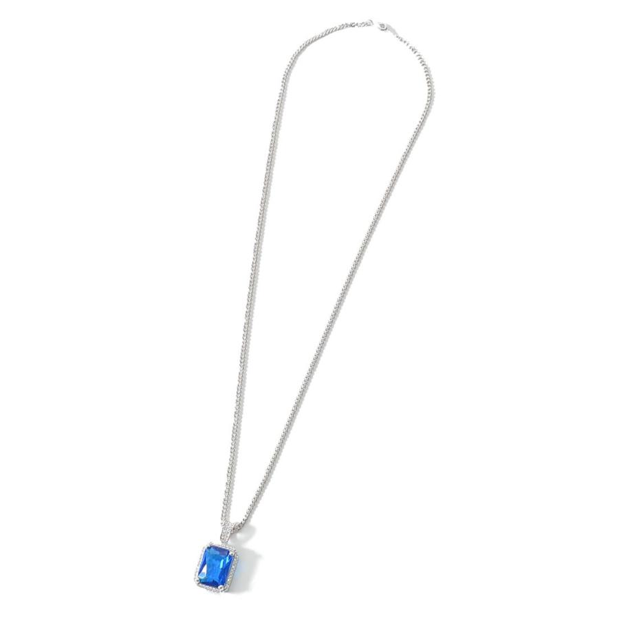 ADVANCE アドバンス シルバーチェーン ネックレス ストーントップ CZ 