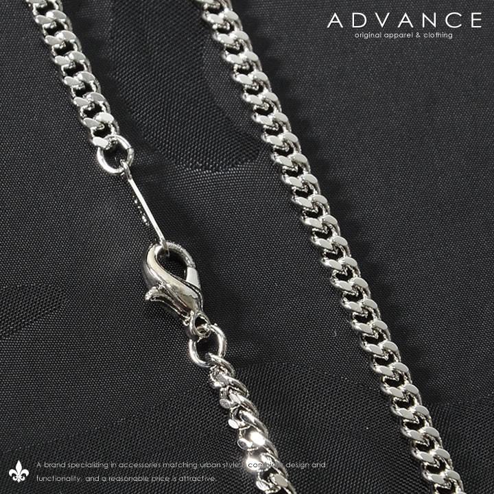 ADVANCE アドバンス シルバーチェーン ネックレス ストーントップ CZ 