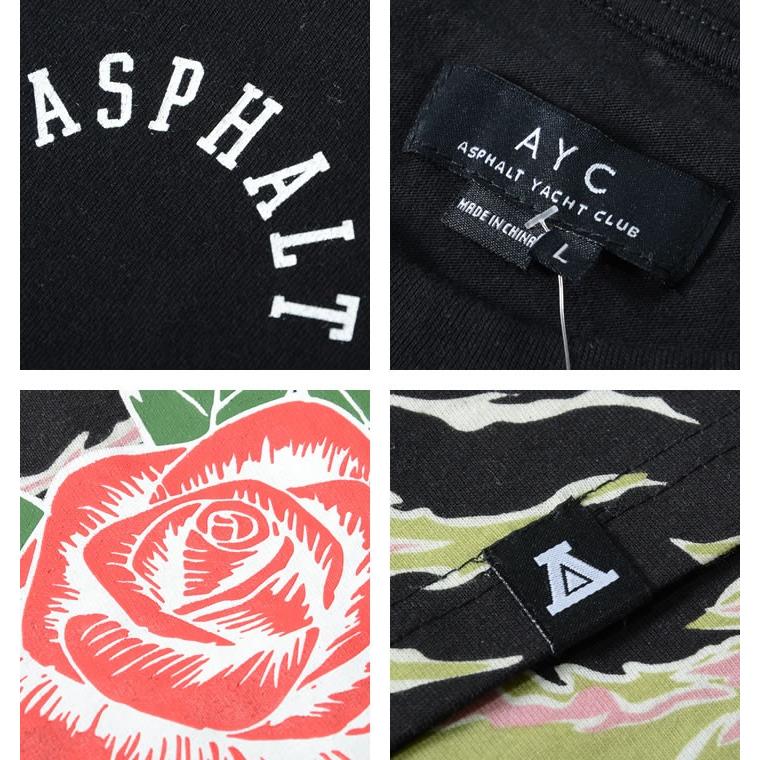ASPHALT YACHT CLUB アスファルトヨットクラブ Tシャツ 半袖 胸アーチロゴ バックフラワー (ASP18SS082) セール｜clever｜08