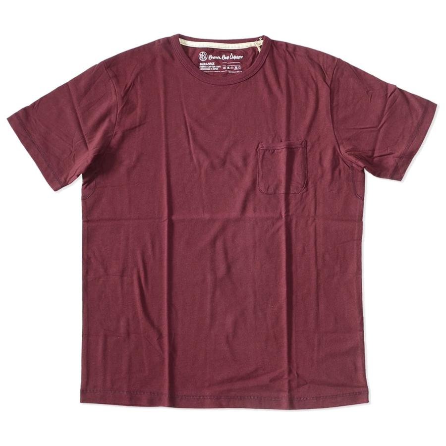 BROWN BAG LIQUOR ブラウンバッグリカー Tシャツ 半袖 クルーネック 胸ポケット 無地 RED EYE (BBL-CUT1301P) セール |  | 04